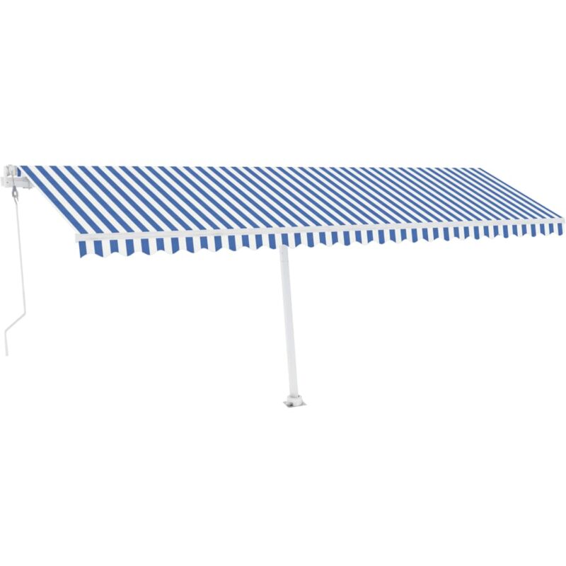 

Toldo de pie automático azul y blanco 600x300 cm - Azul - Vidaxl