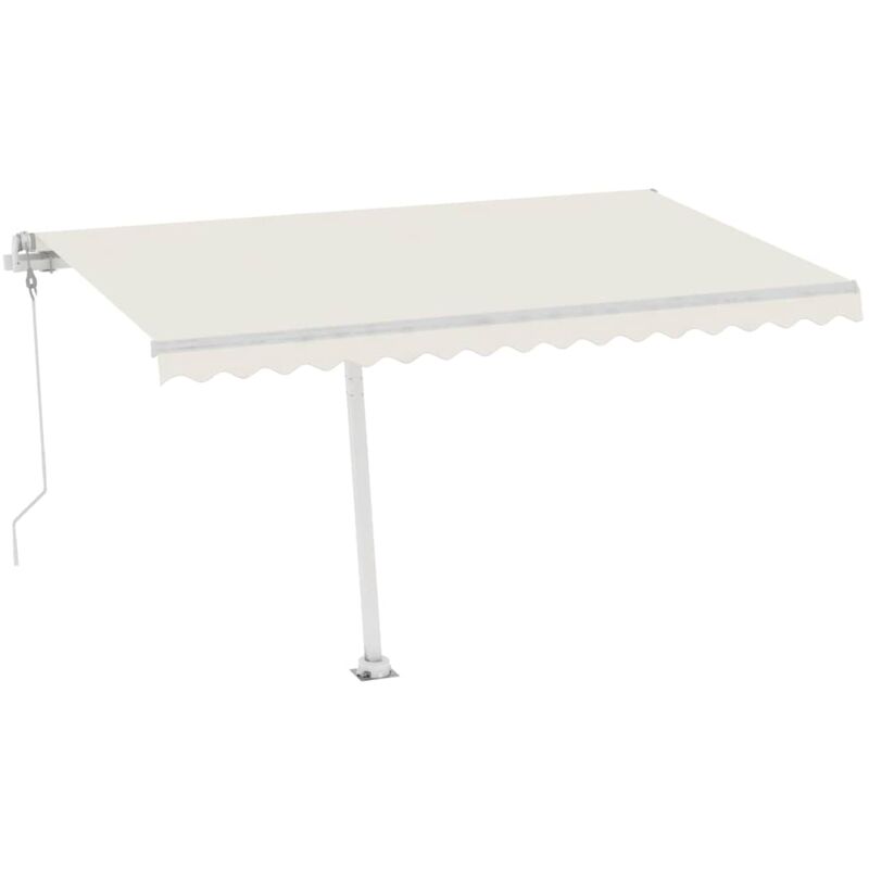 

vidaXL Toldo de pie automático crema 400x300 cm - Crema