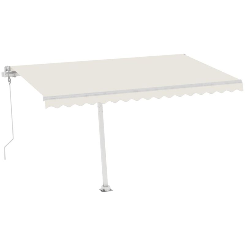 

Toldo de pie automático crema 450x300 cm - Crema - Vidaxl