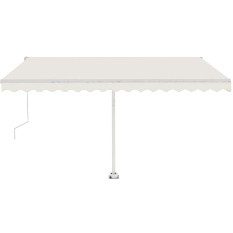 

Toldo de pie automático crema 450x350 cm - Crema - Vidaxl