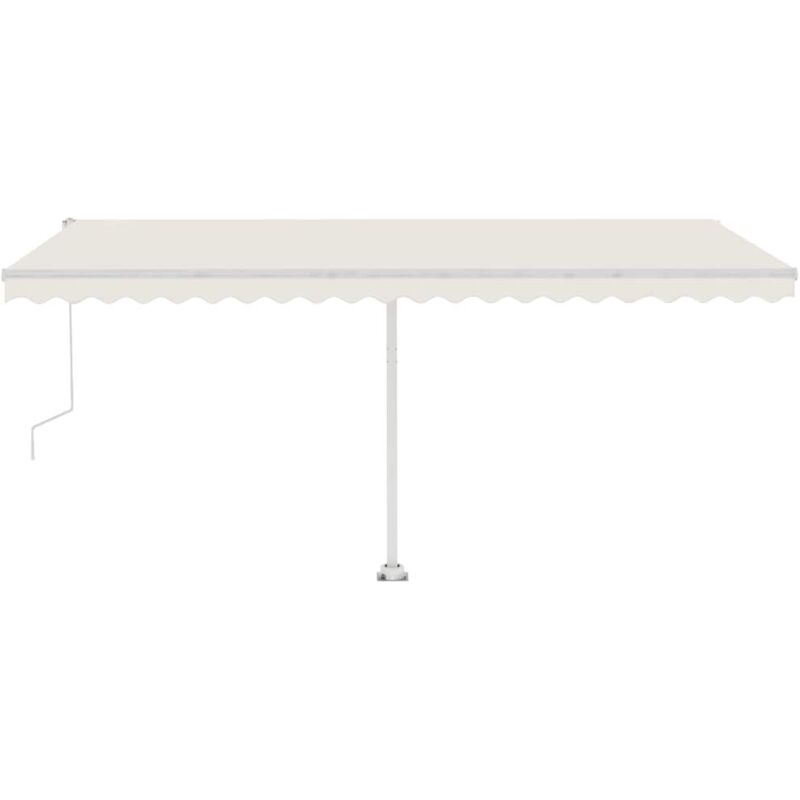 

Toldo de pie automático crema 500x300 cm - Crema - Vidaxl