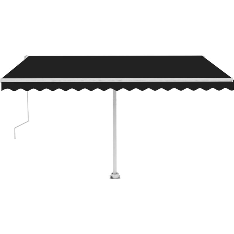 

Toldo de pie automático gris antracita 400x350 cm - Antracita - Vidaxl