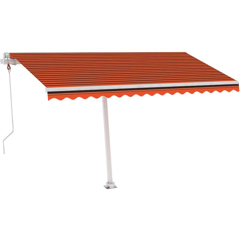 

Toldo de pie automático naranja y marrón 400x300 cm - Naranja - Vidaxl
