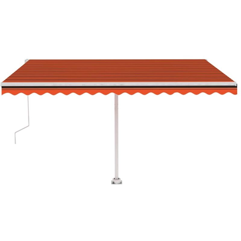 

Toldo de pie automático naranja y marrón 450x300 cm - Naranja - Vidaxl