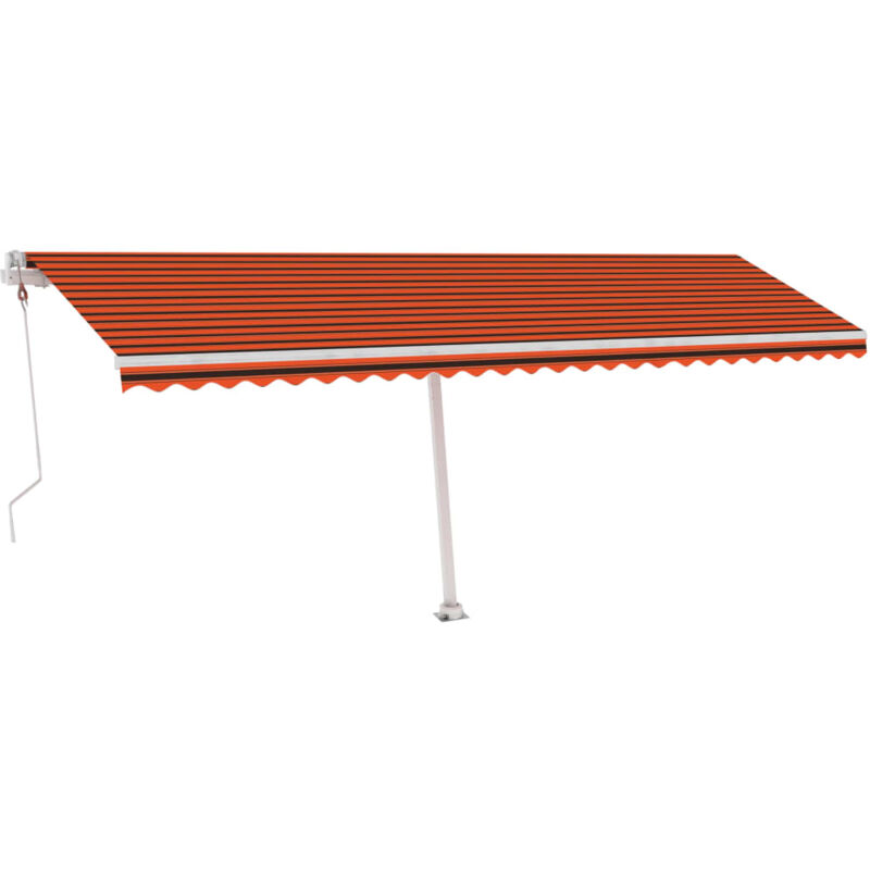 

Toldo de pie automático naranja y marrón 600x300 cm - Naranja - Vidaxl