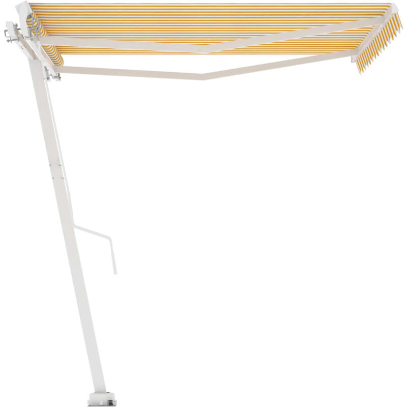 

Toldo de pie manual retráctil amarillo y blanco 350x250 cm - Amarillo - Vidaxl