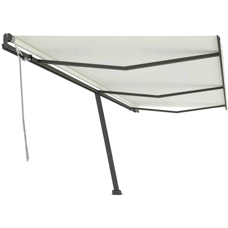 

Toldo de pie manual retráctil color crema 600x300 cm - Crema - Vidaxl