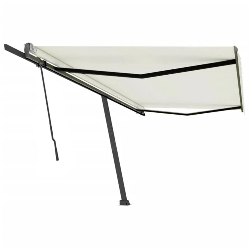 

Toldo de pie manual retráctil crema 500x300 cm - Crema - Vidaxl