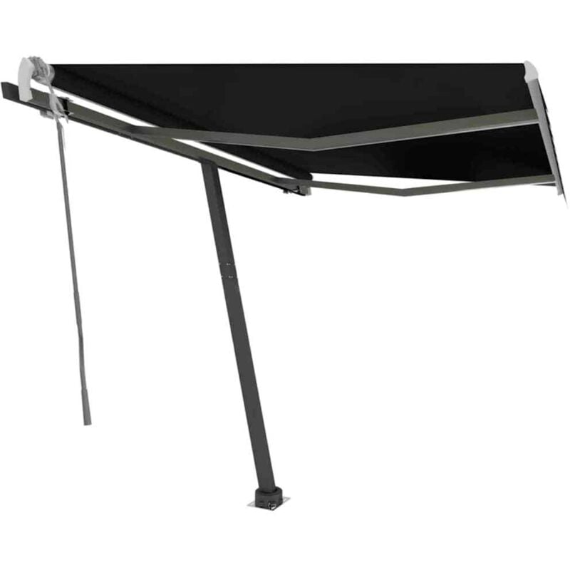 

Toldo de pie manual retráctil gris antracita 350x250 cm - Antracita - Vidaxl