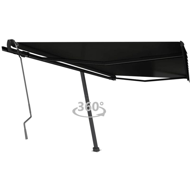 

Toldo de pie manual retráctil gris antracita 400x350 cm - Antracita - Vidaxl