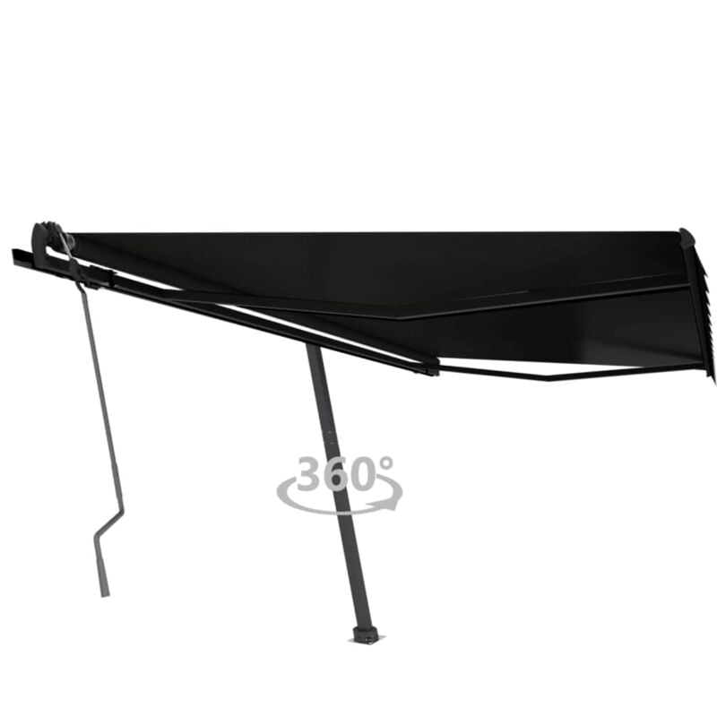 

Toldo de pie manual retráctil gris antracita 450x350 cm - Antracita - Vidaxl