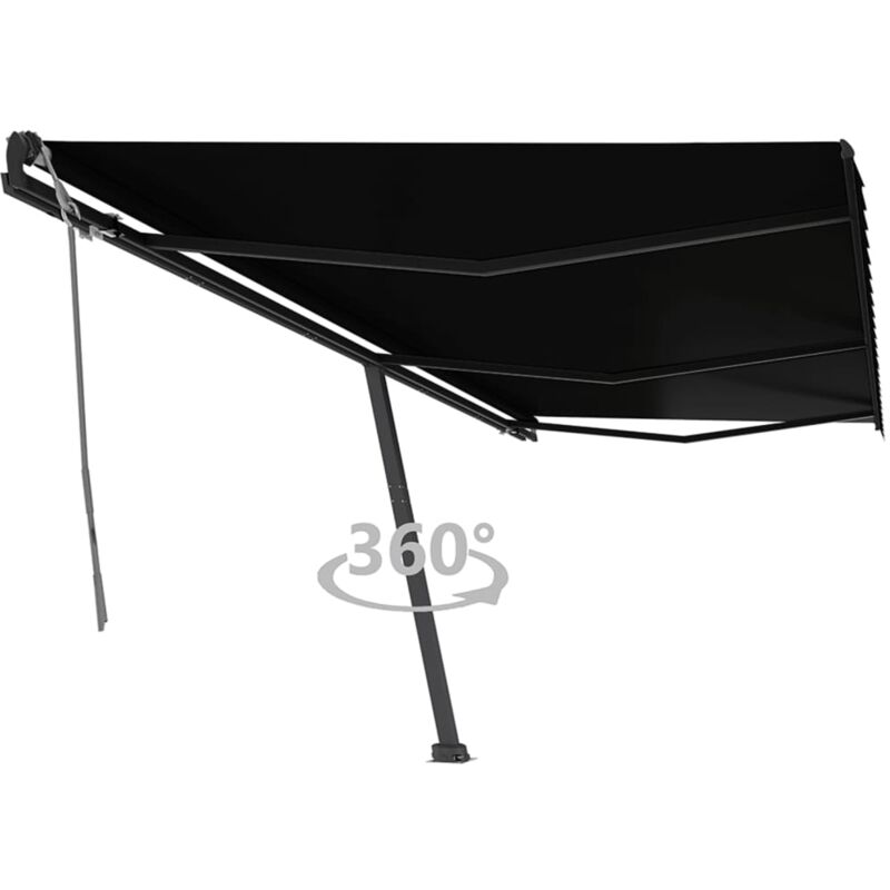 

Toldo de pie manual retráctil gris antracita 600x350 cm - Antracita - Vidaxl
