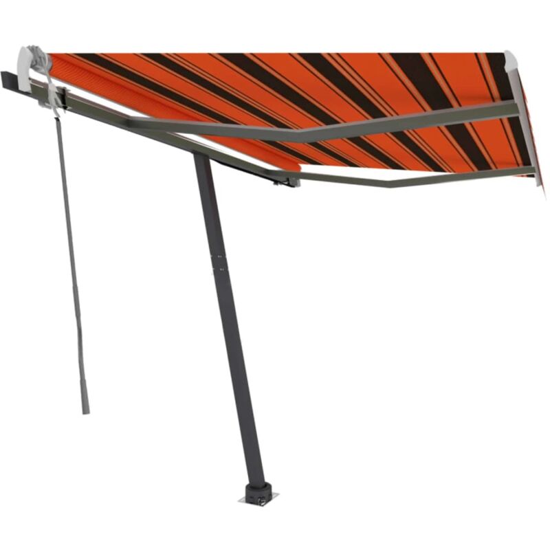 

Toldo de pie manual retráctil naranja y marrón 300x250 cm - Naranja - Vidaxl