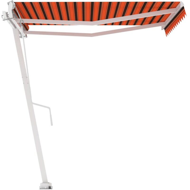 

Toldo de pie manual retráctil naranja y marrón 350x250 cm - Naranja - Vidaxl