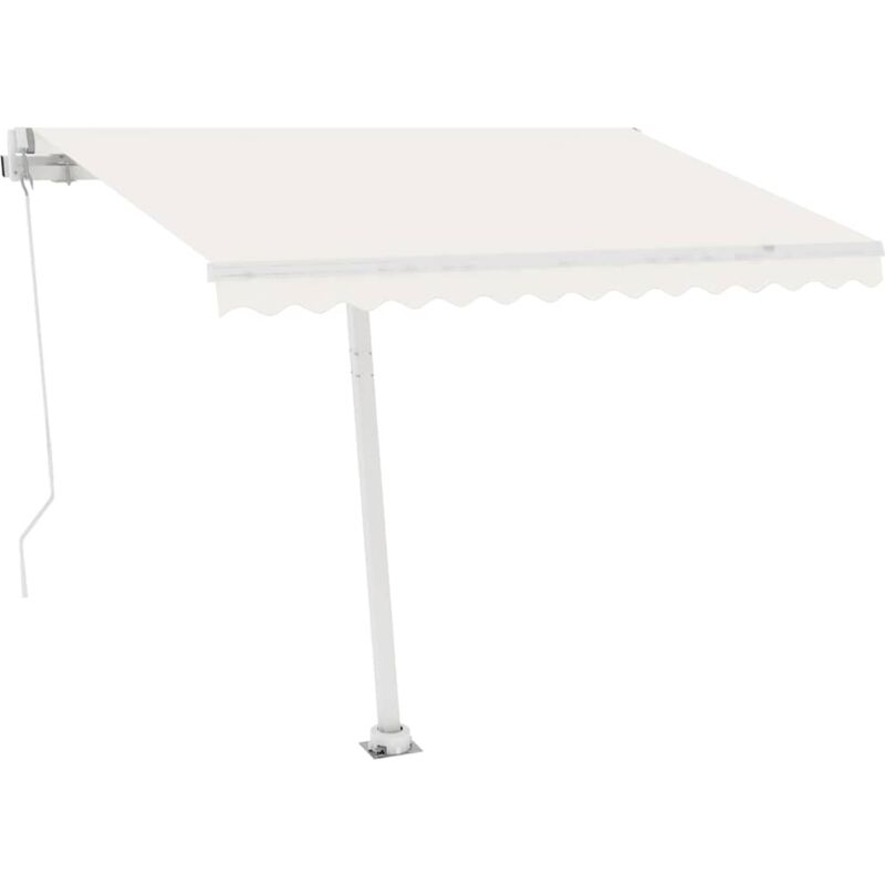 

Toldo de pie manual retráctil crema 300x250 cm - Crema - Vidaxl