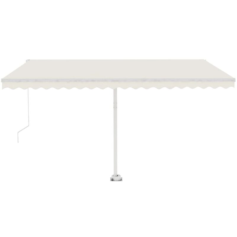 

Toldo de pie manual retráctil crema 450x300 cm - Crema - Vidaxl
