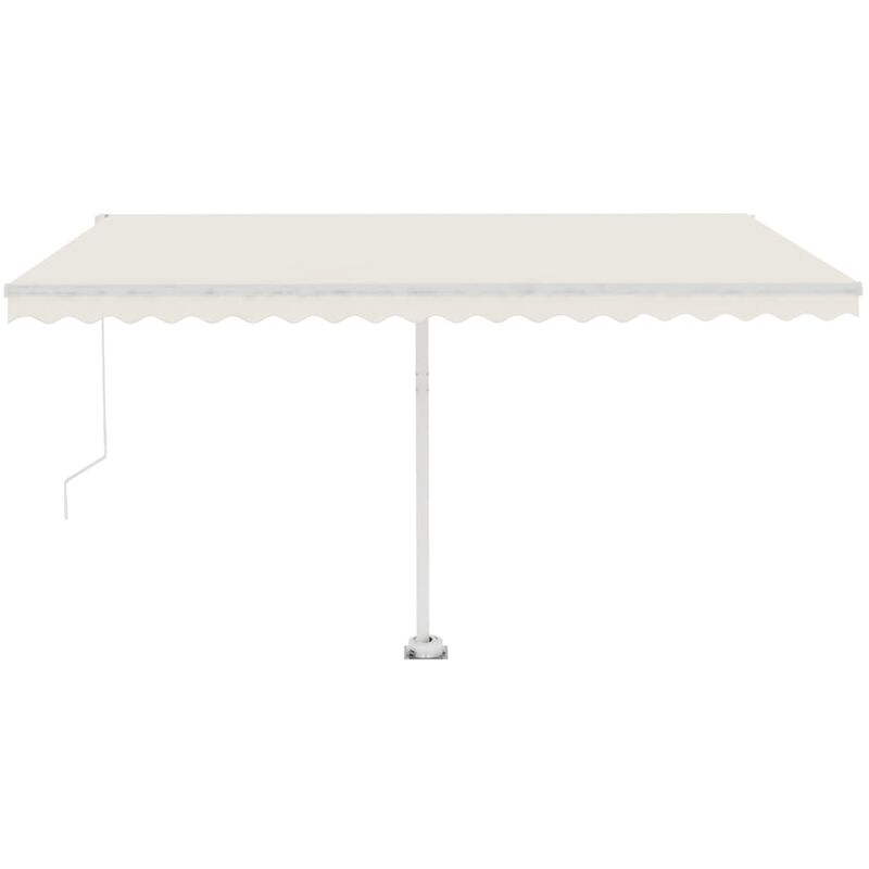 

Toldo de pie manual retráctil crema 450x350 cm - Crema - Vidaxl