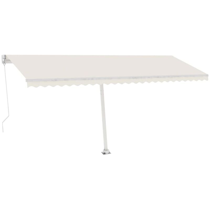 

Toldo de pie manual retráctil crema 500x300 cm - Crema - Vidaxl