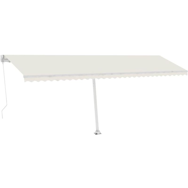 

Toldo de pie manual retráctil crema 600x300 cm - Crema - Vidaxl