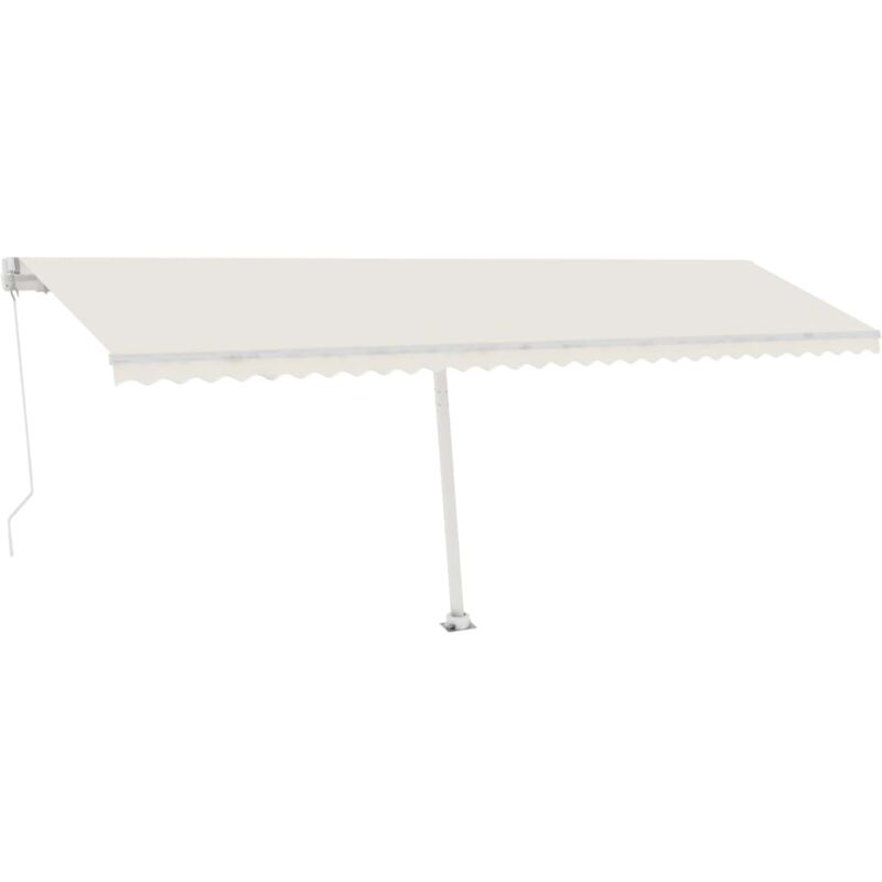 

Toldo de pie manual retráctil crema 600x350 cm - Crema - Vidaxl