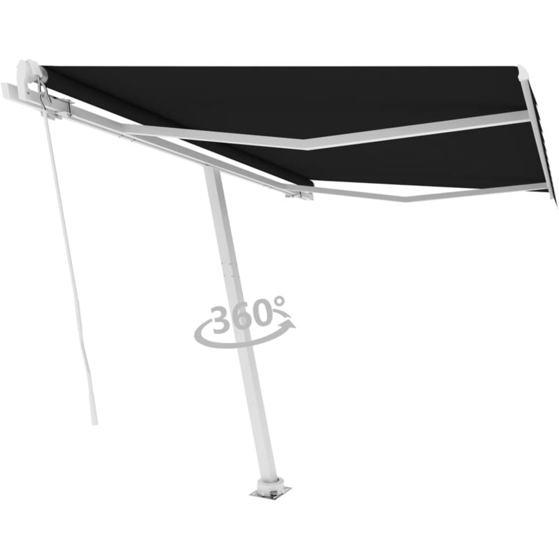 

Toldo de pie manual retráctil gris antracita 300x250 cm - Antracita - Vidaxl