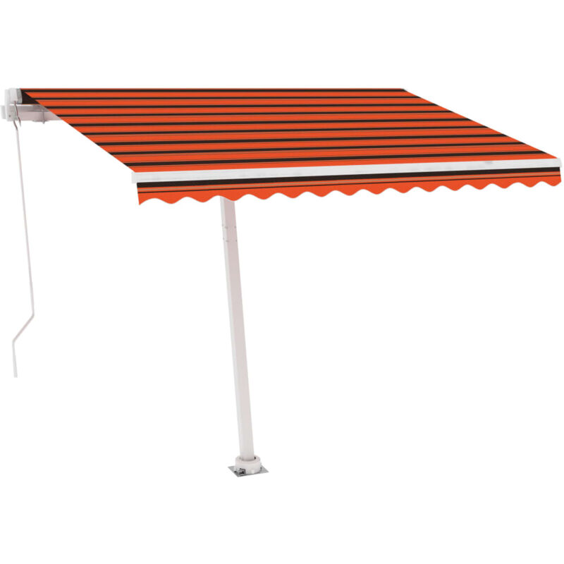 

Toldo de pie manual retráctil naranja y marrón 300x250 cm - Naranja - Vidaxl