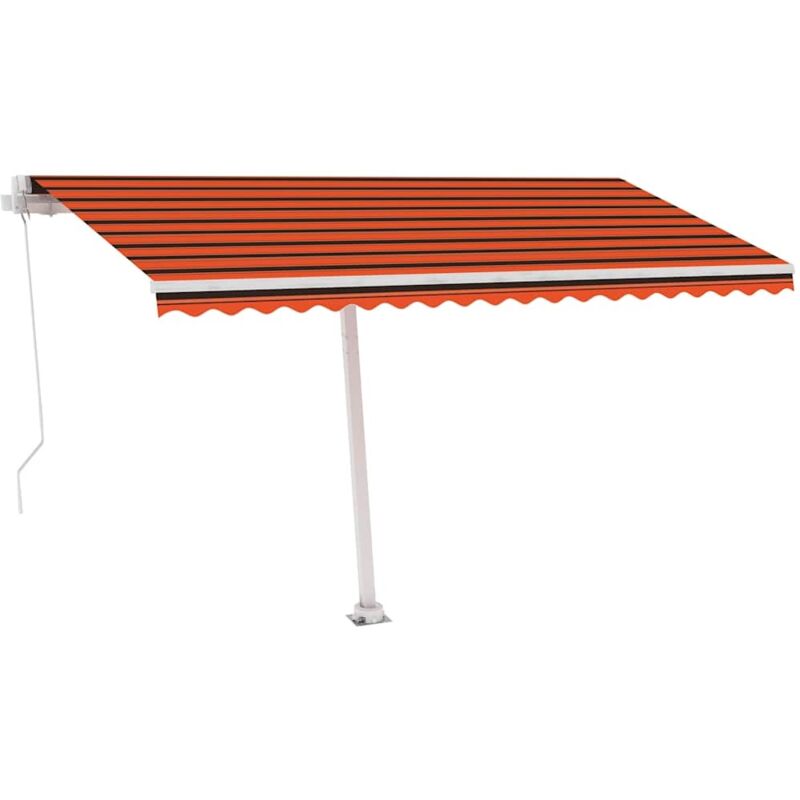 

Toldo de pie manual retráctil naranja y marrón 400x300 cm - Naranja - Vidaxl