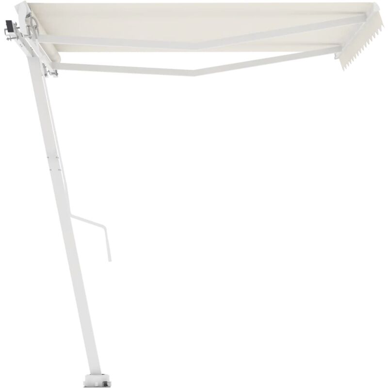 

Toldo de pie retráctil automático crema 350x250 cm - Crema - Vidaxl