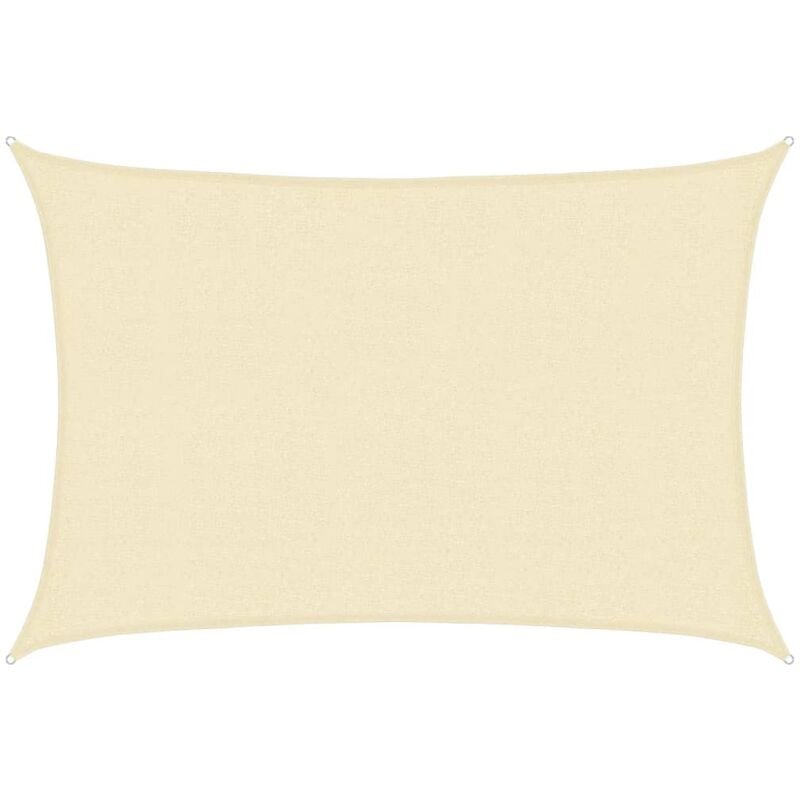 

vidaXL Toldo de vela crema HDPE 160 g/m² 2,5x3,5 m - Crema