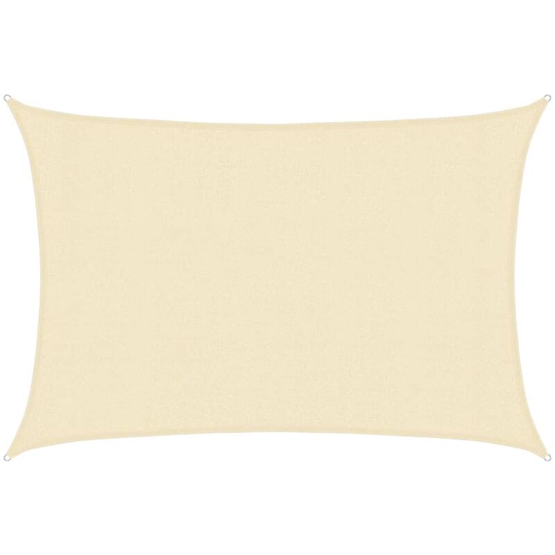 

Toldo de vela crema HDPE 160 g/m² 3x4,5 m - Crema - Vidaxl