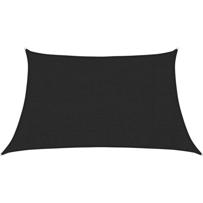 

vidaXL Toldo de vela HDPE negro 160 g/m² 3/4x2 m - Negro