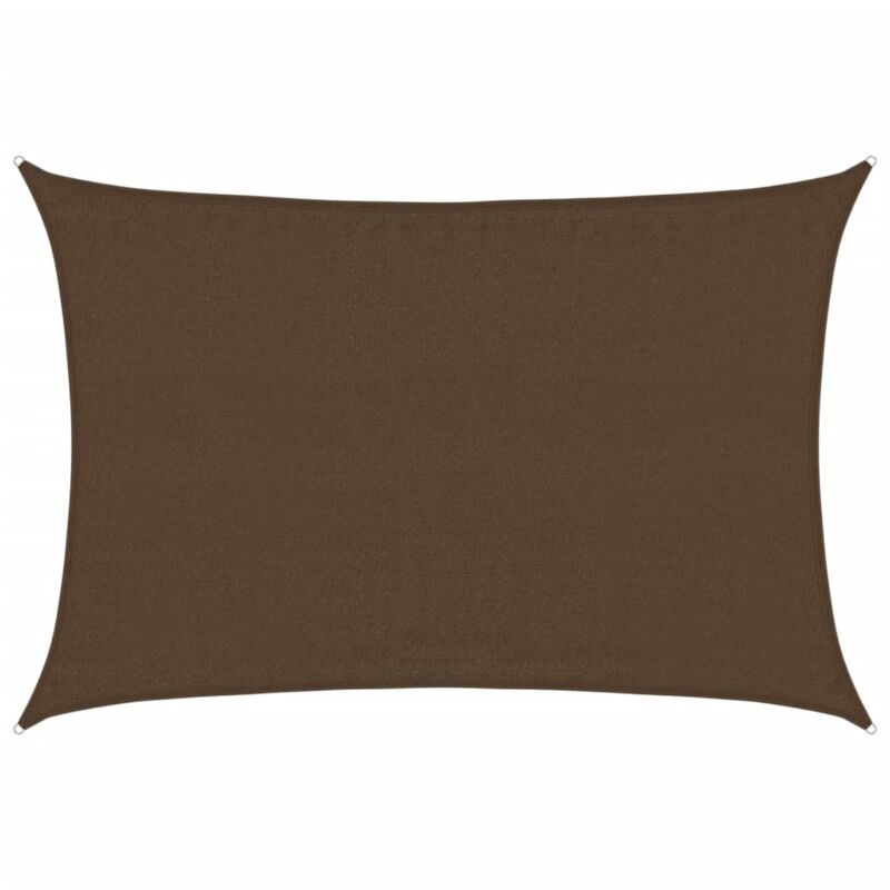 

vidaXL Toldo de vela HDPE marrón 160 g/m² 3,5x4,5 m - Marrón