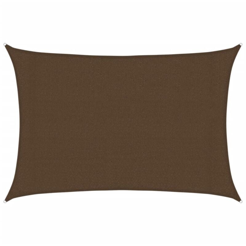 

vidaXL Toldo de vela HDPE marrón 160 g/m² 3x5 m - Marrón