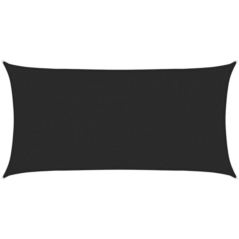 

vidaXL Toldo de vela HDPE negro 160 g/m² 2x4 m - Negro