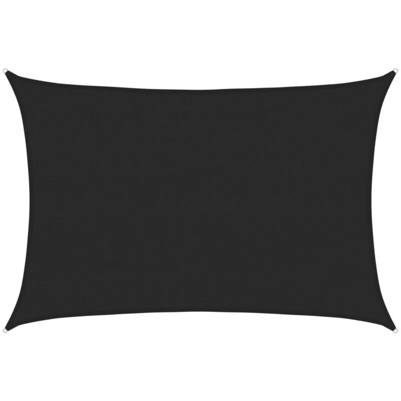 

vidaXL Toldo de vela HDPE negro 160 g/m² 4x6 m - Negro