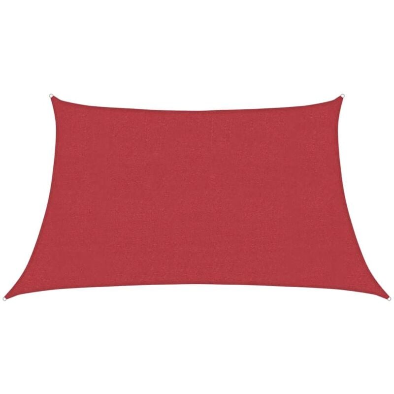 

vidaXL Toldo de vela HDPE rojo 160 g/m² 3/4x2 m - Rojo
