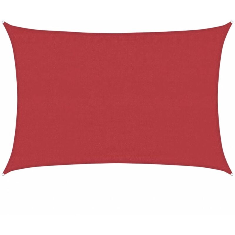 

vidaXL Toldo de vela HDPE rojo 160 g/m² 4x6 m - Rojo
