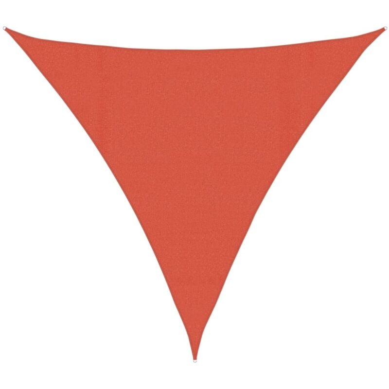 

vidaXL Toldo de vela HDPE terracota 160 g/m² 4x4x4 m - Marrón