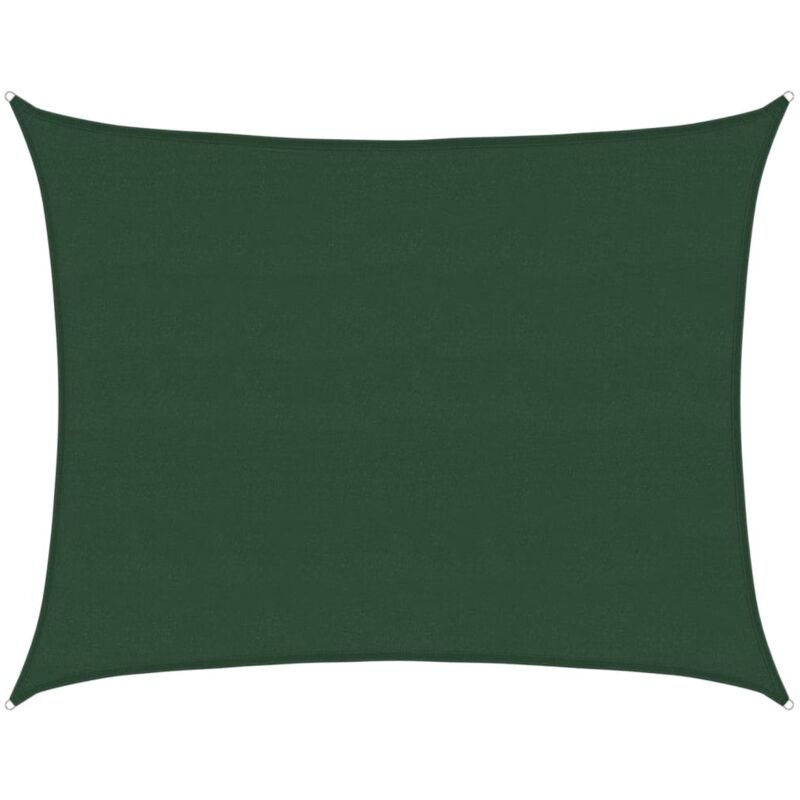 

vidaXL Toldo de vela HDPE verde oscuro 160 g/m² 6x7 m - Verde