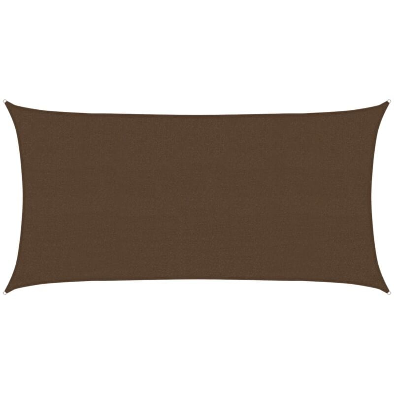 

vidaXL Toldo de vela marrón HDPE 160 g/m² 2,5x4,5 m - Marrón