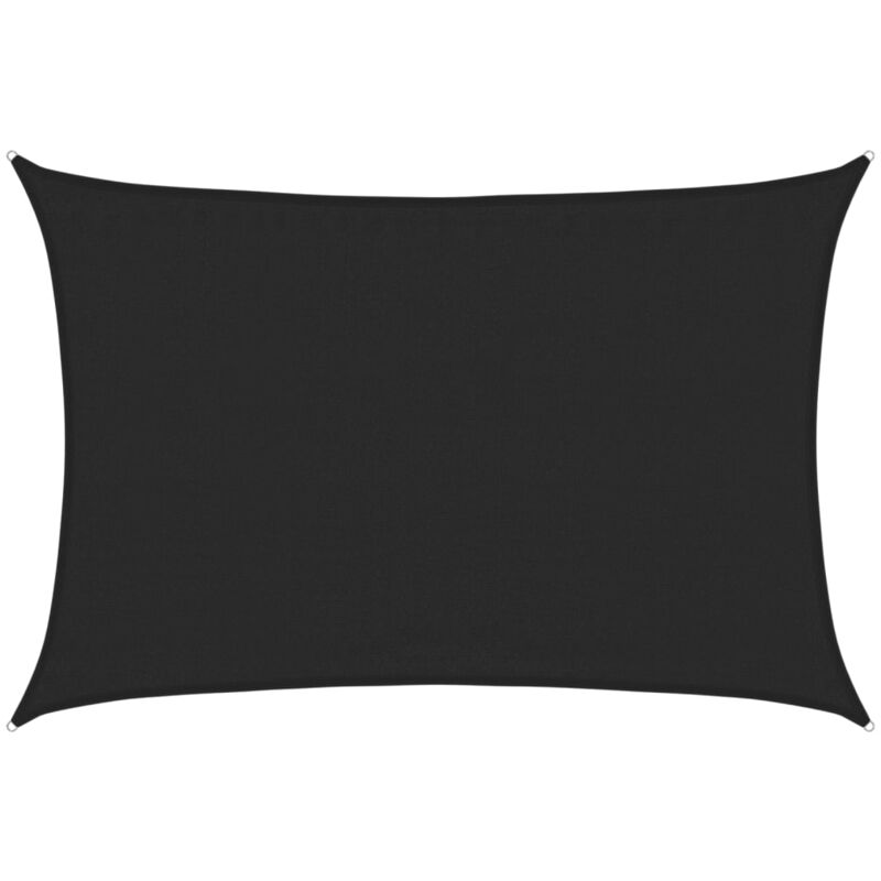 

Vidaxl - Toldo de vela negro HDPE 160 g/m² 3,5x4,5 m - Negro