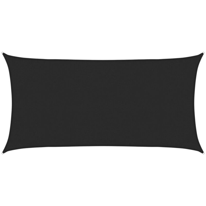 

vidaXL Toldo de vela negro HDPE 160 g/m² 3x6 m - Negro