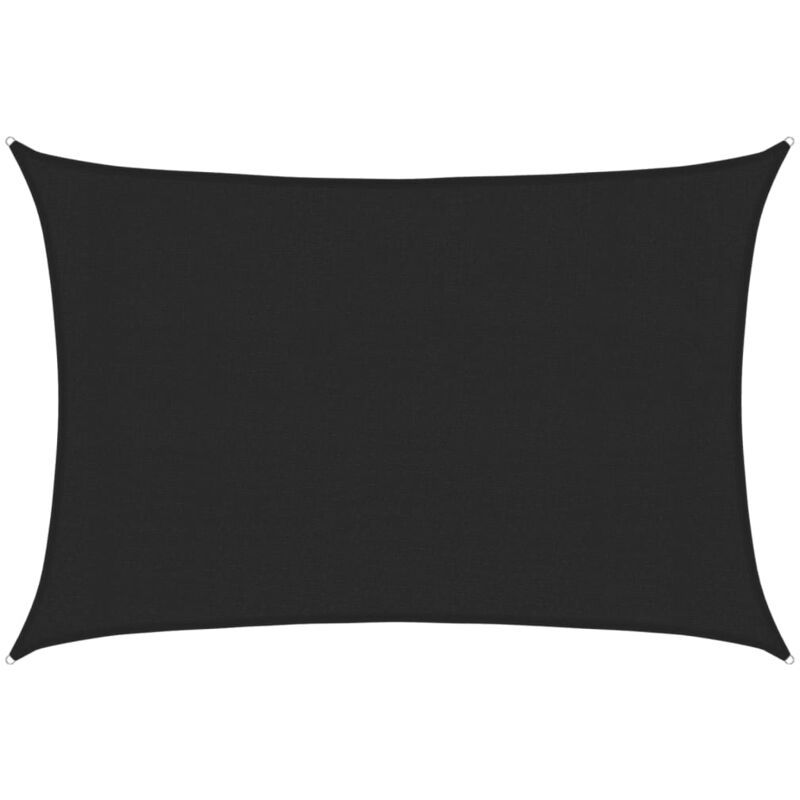 

vidaXL Toldo de vela negro HDPE 160 g/m² 3x4 m - Negro