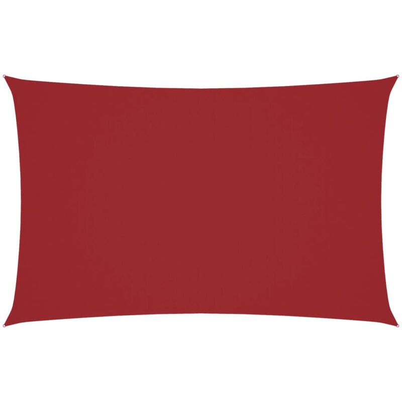 

Toldo de vela rectangular de tela oxford rojo 2,5x5 m - Rojo - Vidaxl