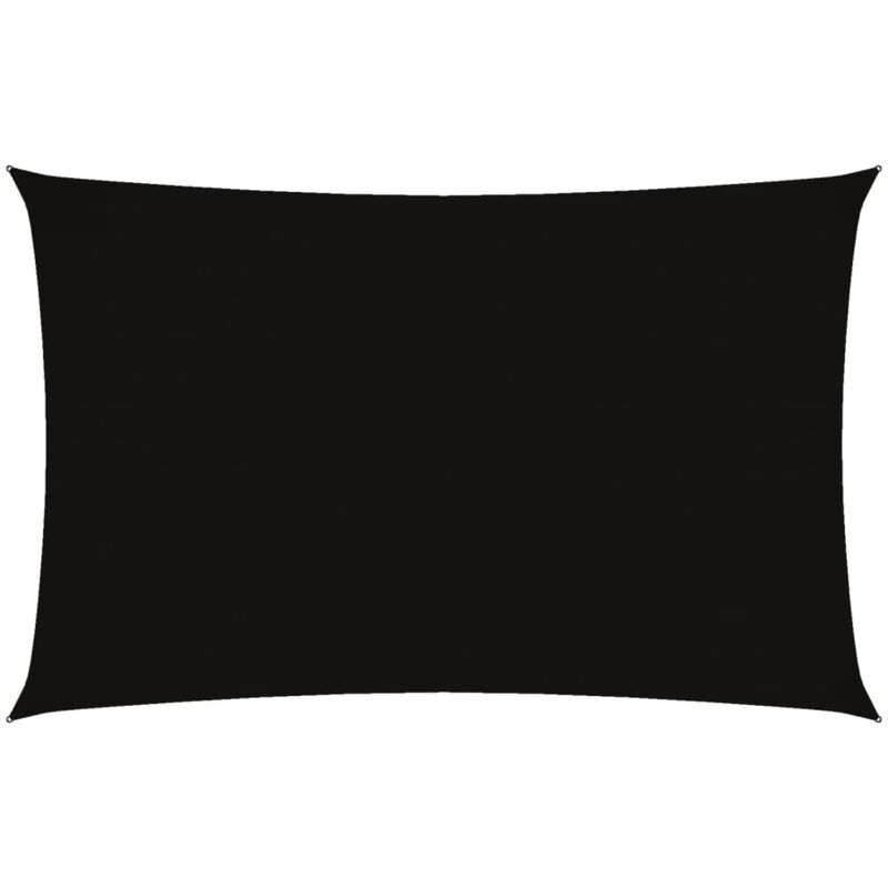 

vidaXL Toldo de vela rectangular de tela oxford negro 2,5x5 m - Negro