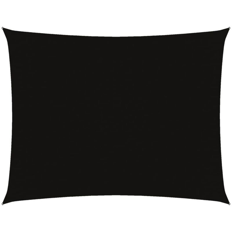 

vidaXL Toldo de vela rectangular tela oxford negro 3x6 m - Negro