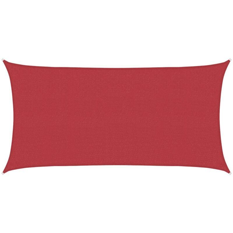 

vidaXL Toldo de vela rojo HDPE 160 g/m² 2x3,5 m - Rojo