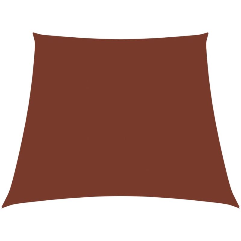 

vidaXL Toldo de vela trapezoidal de tela oxford terracota 4/5x4 m - Marrón