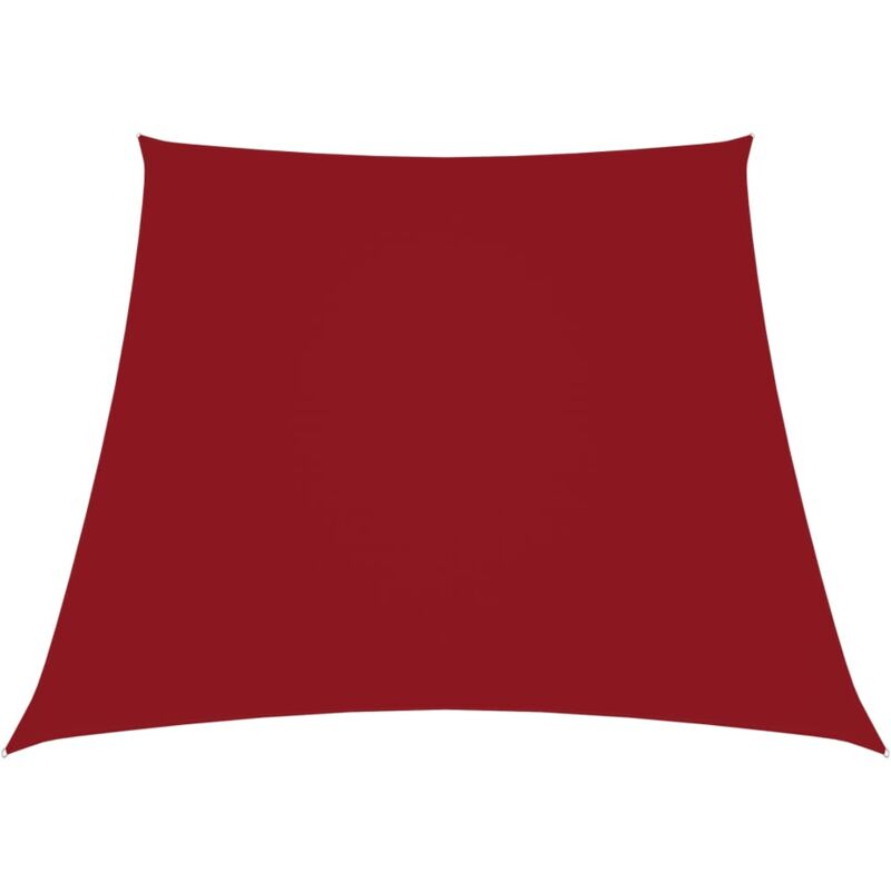 

vidaXL Toldo de vela trapezoidal de tela oxford rojo 3/4x3 m - Rojo