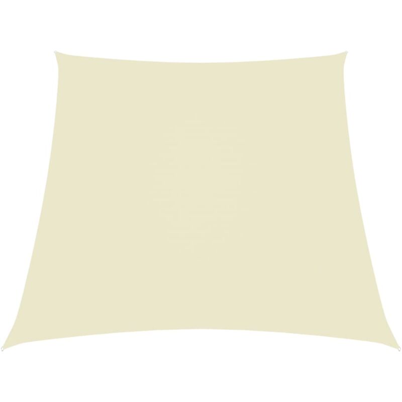 

vidaXL Toldo de vela trapezoidal de tela oxford crema 4/5x3 m - Crema